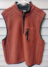The Territory Ahead Mens Lambs Wool Vest Size XL Rust Red See Photos For Measur