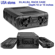 Rack Case 2U 4U 6U Space SHALLOW 10 In Deep, DJ Light Weight 19" wide w Screws