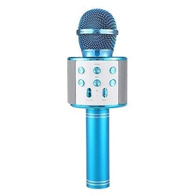 Bluetooth Karaoke Mikrofon Drahtloses Party Mikrofon Handmikrofon in Blau