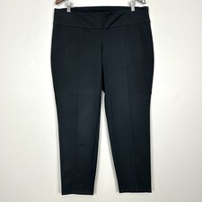 Eileen Fisher Organic Cotton Slim Pants Women s Size L Side Zip Stretch Twill