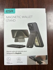 ESR Magnetic Wallet Stand Magsafe Halolock Vegan Leather Black Carbon Fiber