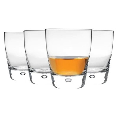 Bormioli Rocco Luna 8.75 Oz Rocks Glasses - Set of 4 Bubble Base