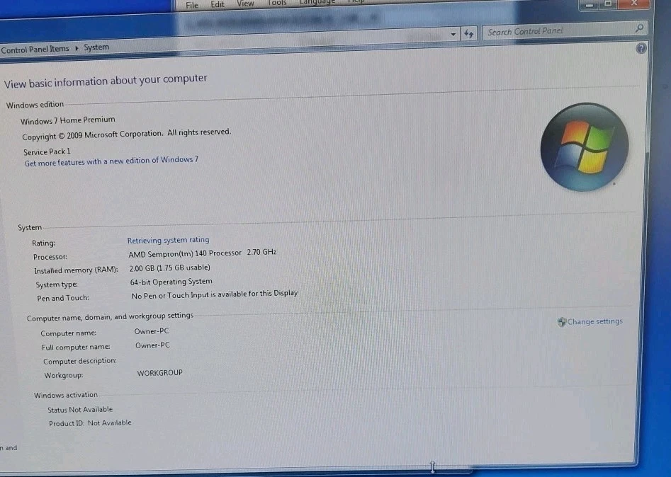 Original Compaq Presario CQ 5500F Desktop  AMD Semp 140 2.7GHz 2GB 500GB DVD-RW  - Image 2 of 4