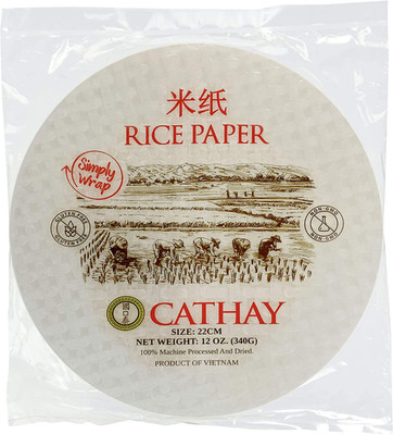 Fresh Spring Roll Rice Paper Wrappers 30 Sheets | Non-GMO, Gluten-Free, Low Carb