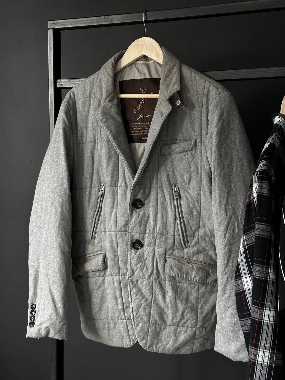 Montecore Wool Leather Double Breasted Lined Down… - image 1