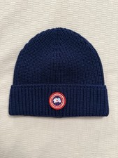 Men  s Canada Goose Beanie Navy Blue One Size