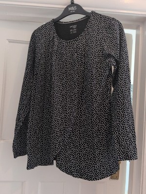 Esmara Lingerie 12-14 Long Sleeve Polkadot Pyjama Top