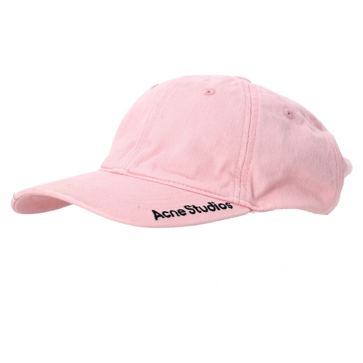 Acne Studios Pink Cotton Twill Logo Baseball Cap Female Pink One View 2