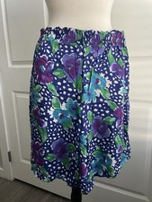 Vintage Center Aisle Womens Size S Floral Print Purple - Long/Hi Rise