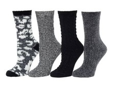 Cuddl Duds Women's 4-Pack Super Soft Boot Sock