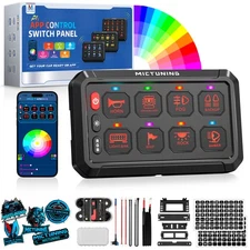 App Control RGB 8 Gang Switch Panel Multifunction Touch Switch Circuit Relay Box