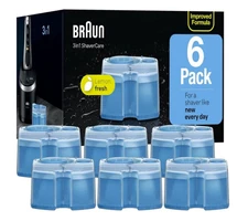 Braun CCR Refill Cartridges, Shaver Cleaner Solution, Pack of 6