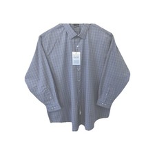 Van Heusen Dress Shirt 20/34/35 Big Fit Med Blue Stretch,Prevents Winkles, Soft