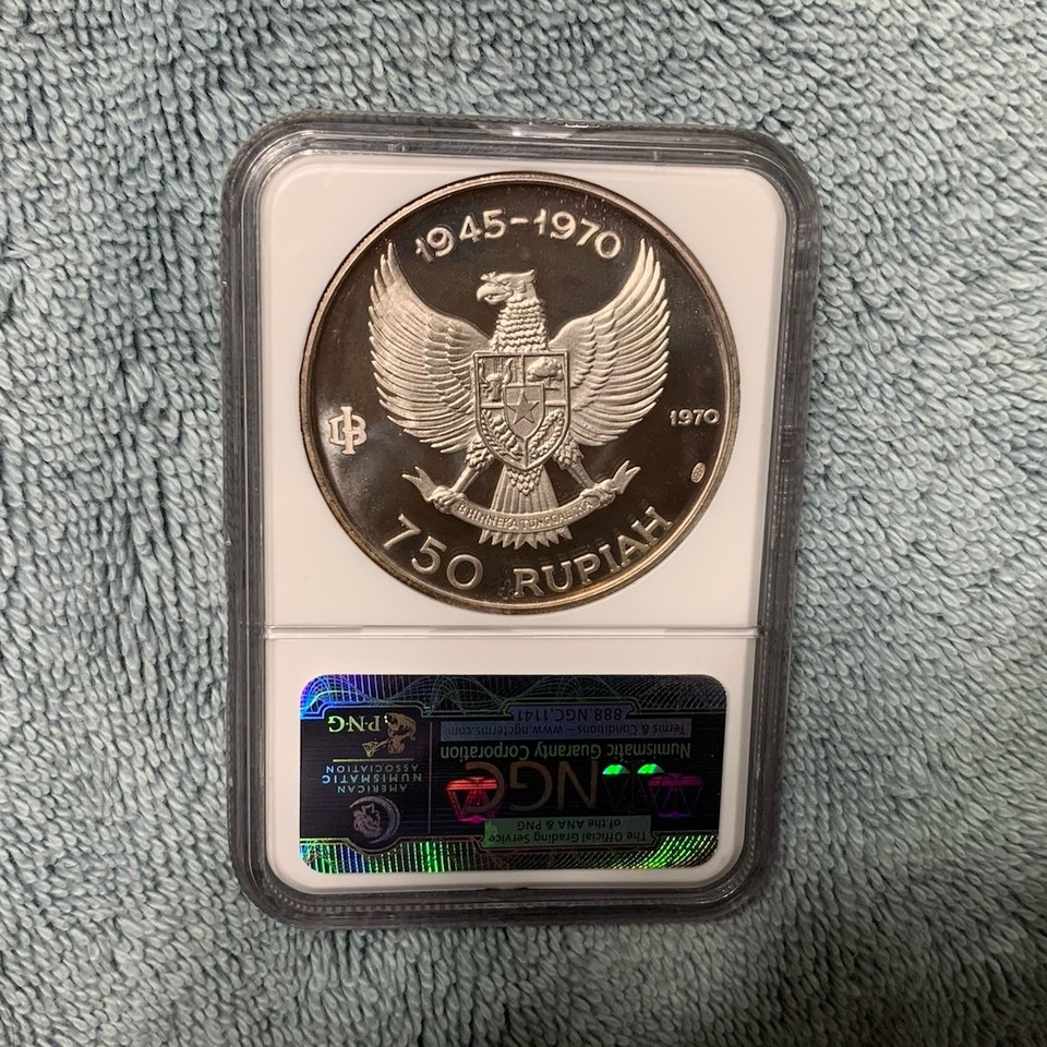 1970 Indonesia 750 Rupiah Garuda Bird .999 Silver NGC PF 69 UC | eBay