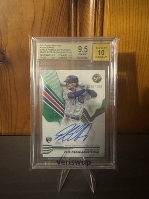 2024 Topps Pristine Pete Crow Armstrong Green Auto /150 BGS 9.5-Auto 10 (RC)