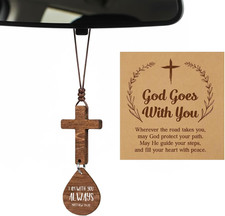2PCS Cross for Car, Cross for Car Mirror Hanging, Rearview Mirror Hanging Access