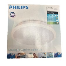 Philips LED Deckenleuchte Denim 4W LED 300lm Deckenlampe Weiß 30940-31-16