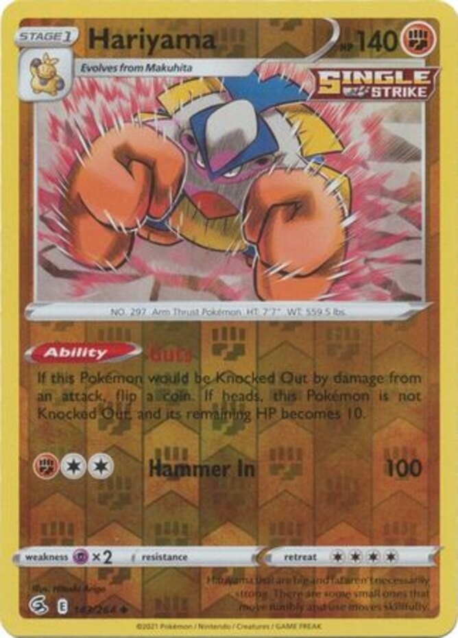 Hariyama - 143/264 - Uncommon - Reverse Holo - Near Mint