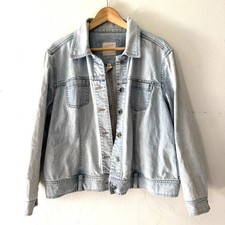 J.Jill Denim Jean Jacket Light Wash Women's Size Large Petite Classic Basics