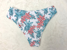 Zaful Swim Women Size 8 Bikini Bottom Floral High-Waist Swimwear