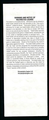 2003 NFC Championship Game Ticket Stub 1/18/2004 Eagles vs