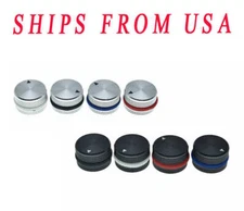 KAISH 4-Pack Metal 1/4" Universal Pot Knob w/ Rubber o-ring fits Guitar/Bass/AMP