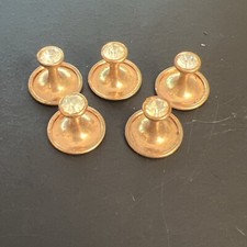 Vtg Tuxedo Studs Set of 5 Formal Wear Shirt Buttons Wedding Jewelry Faux Diamond