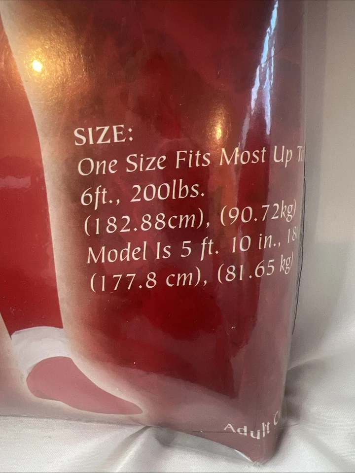 Traje de piel de Papá Noel Disfraz para adulto Talla única Navidad Festivo Vacaciones Rojo Foto 2 de 3