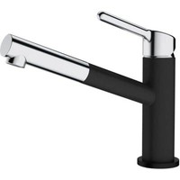 Franke Messing Hochdruck Armatur, Wasserhahn Orbit Zugauslauf Black Matt Obenbed