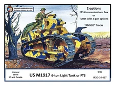 1/35 US/Canada M1917 6-ton tank or FTS Com  2-in-1 kit  Meng Takom CSM SS Models