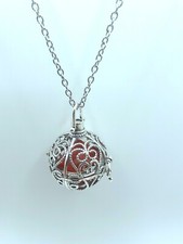 collana pietra naturale ciondolo gabbia equilibrio 1 chakra Diaspro Rosso crista