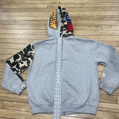 A BATHING APE Bape Y2k Hoodie Men XXL Gray Grey Camo