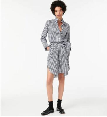 j crew blue gingham dress Gwyneth Slip Dress In Blue Gingham Linen For Women