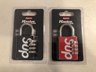 Supreme Master Lock Numeric Combination Lock Red Black S/S Supreme Master Lock Numeric Combination Lock Red Black S/S