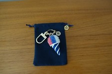 TORY BURCH MULTICOLOR SNOW CONE KEY CHAIN/PURSE CHARM. NEW