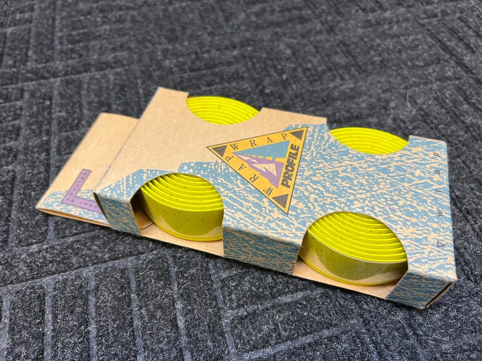 NOS Vintage PROFILE non-adhesive handlebar bar wrap tape - BRAND NEW. Yellow - Image 4 of 4