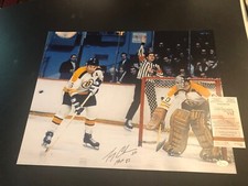 JSA GERRY CHEEVERS MASK 16x20 AUTOGRAPHED BRUINS PHOTO SIGNED AUTO 063