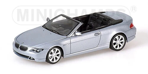 BMW Série 6 Cabriolet 2006 - Minichamps 1/43 - Bleu Métal - Neuf