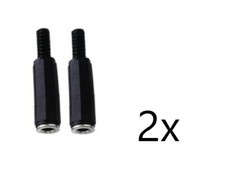 2 x Jack Couplers 3.5 mm Stereo - Jack Jack Coupler