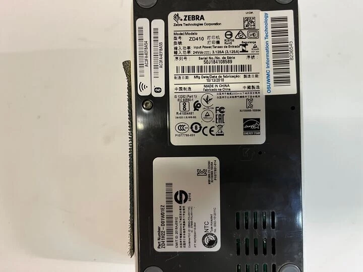 Zebra ZD410 Thermal Label Printer NO AC ADAPTER - Image 3 of 4