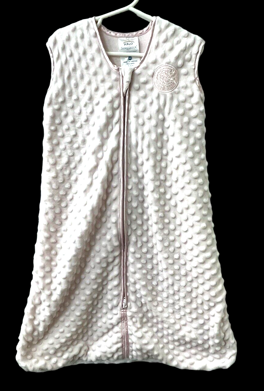 Halo Sleepsack Girls 612 Mth Pink Plush Dot Velboa Wearable Blanket