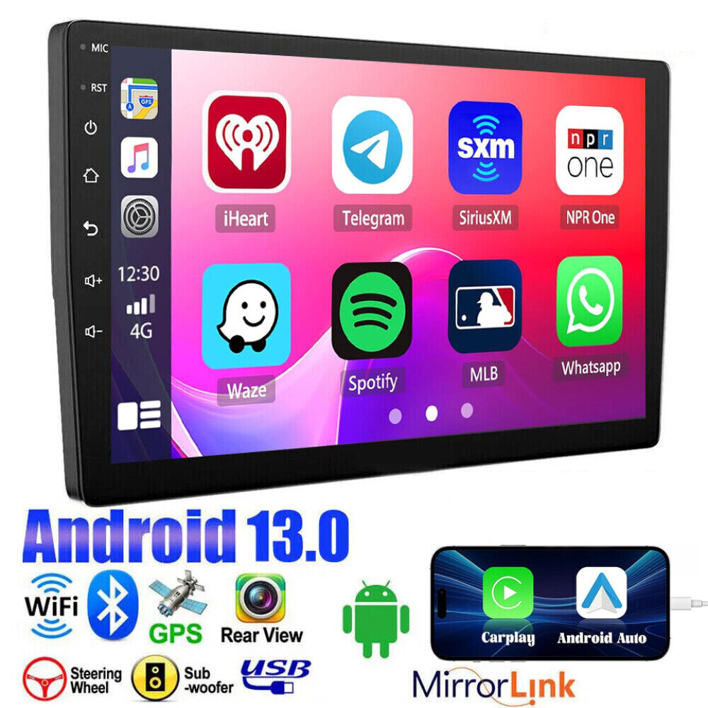 10.1 Inch Double 2 Din Android 13 Car Stereo – GPS, WiFi, Bluetooth 5.0, Carplay, 1GB+16GB
