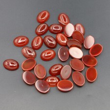 100pcs Natural Red Agate Stone 13x18mm Oval Cab Cabochon for DIY Jewelry Making