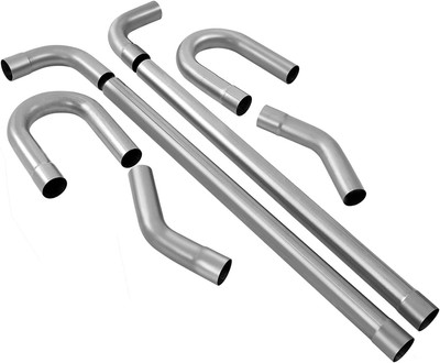 8PCS DIY Stainless Steel Exhaust Pipe Kit,Including Mandrel Bend Pipe (2.5'')