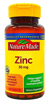 Nature Made Zinc, 30mg Dietary Supplement - 100 Tablets