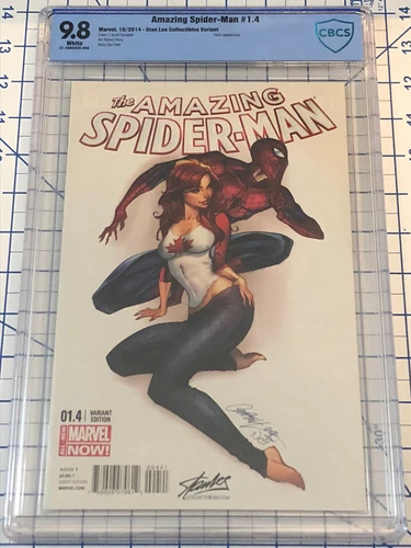 Amazing Spider-Man #1.4 Stan Lee Collectibles Variant Campbell Cover CBCS 9.8