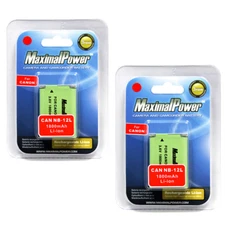 MaximalPower Cam Battery For CANON NB-12L LEGRIA PowerShot Mark ? N100 (2PK)