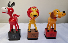McDonalds Happy Meal 2012 - 3 Dr&uuml;ckfiguren Wackelfiguren  Pferd Esel L&ouml;we