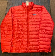 patagonia men's down sweater jacket oxide red