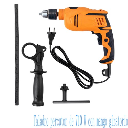 Taladro percutor con Cable 710W Velocidad variable con Auxiliar 360° | eBay
